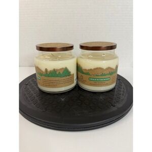 Cantrip Candles A Walk in the Woods Soy Candle Set of 2 Pine Sandalwood with d20